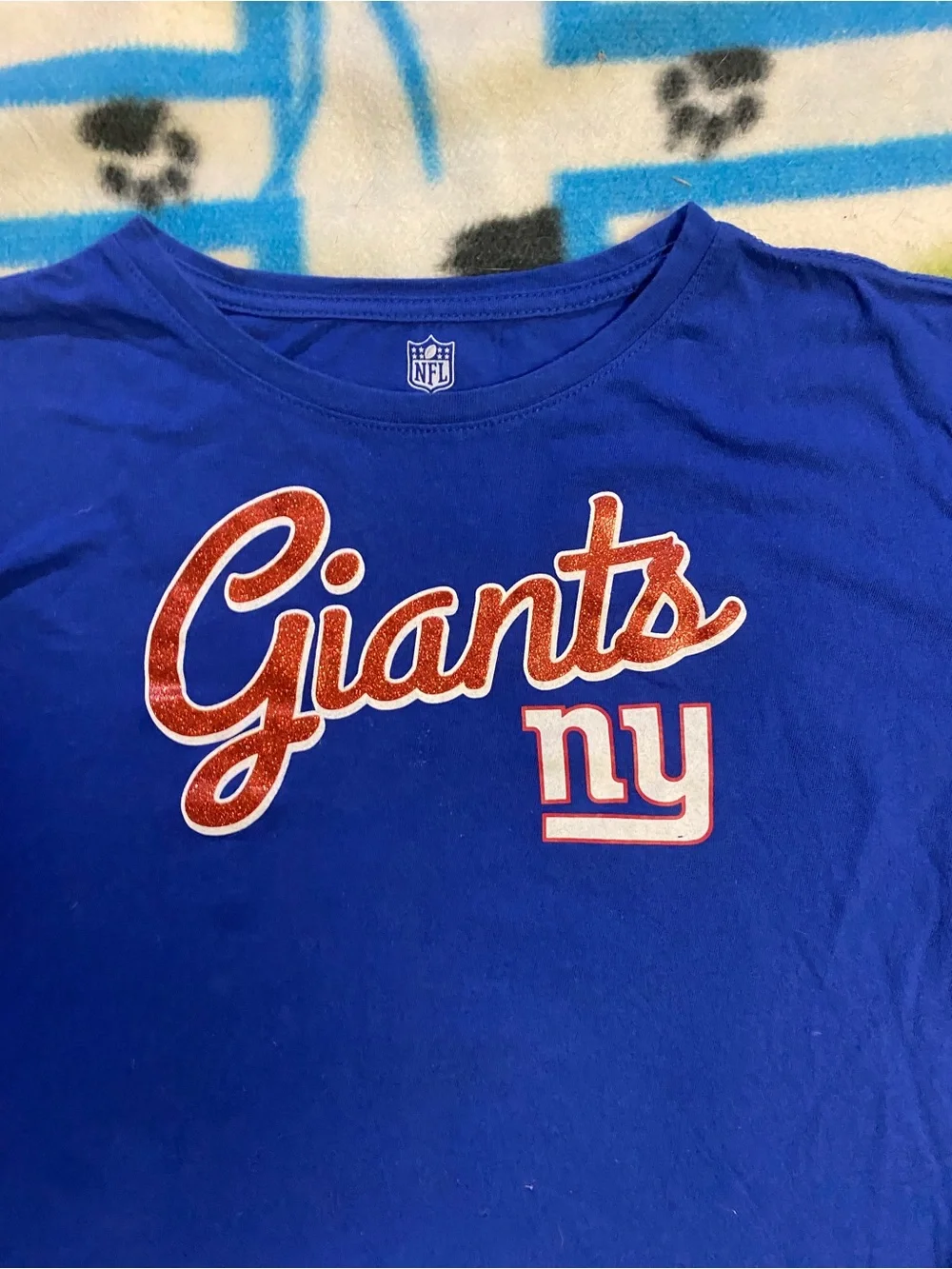 Kids Blue New York Giants Long Sleeve Tee